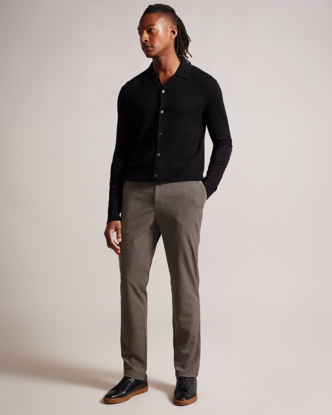 Pantalon Ted Baker Irvine Slim Fit Check Marron Homme | SZO-73673471